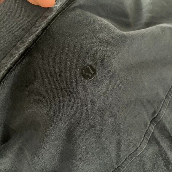 Lululemon Faded Blue Gray Performance Athletic Polo Shirt Tail Pocket - Picture 6 of 7